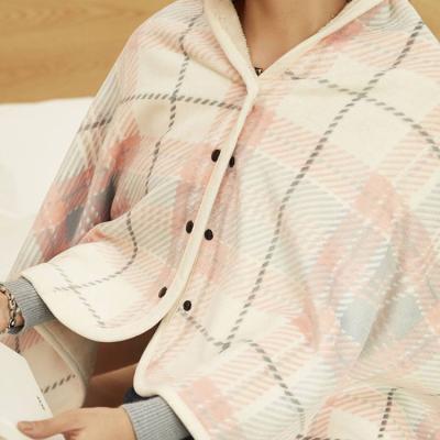 China PORTABLE Multifunctional Super Soft Tartan Flannel Blanket Stain Merchandise Cape Shawl Blanket Stole for sale