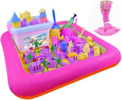 China Moldable Kids Toys OEM PVC Castle Tray Table Fun Bouncy Toys Color Portable Play Mat Cards In Water Inflatable Sandbox Inflatable Toys for sale