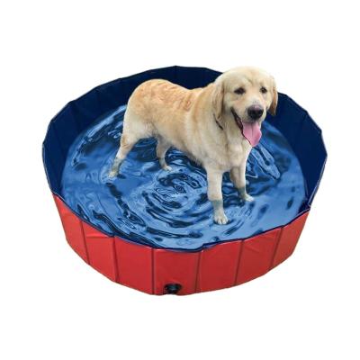 China Amazon Cheap Portable Dog Pet Pool Plastic Pet Bath Folding Swimming Bathing Tub for sale