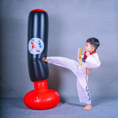 China PVC Inflatable Folding Portable Kicking Boxing Forming Stand Water Filled Up Sandbag for sale