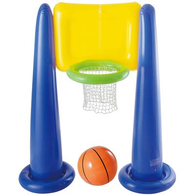 China Inflatable Toy Inflatable Funny Water Toys Inflatable Swimming Pool Entertainment Pool Basketball Hoop Set Floating Ball for sale