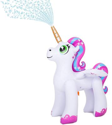 China PVC Unicorn Yard Sprinkler Eco-friendly Inflatable Lawn Sprinkler Alicorn Pegasus Inflatable Toys for sale