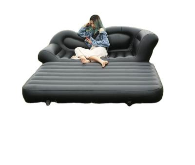 China Portable Nap Inflatable Single Lazy Chair Balcony Couch Sofa Bed Inflatable Folding Sofa Bed Lounge for sale