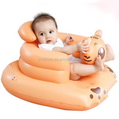 China baby inflatable chair, baby bath chair inflatable small tiger air chair for kids T000-006 for sale