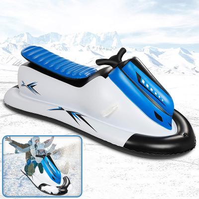 China Eco-friendly Inflatable Tube Ski Toys Inflatable Folding Portable Snow Sled For Kids And Adults for sale