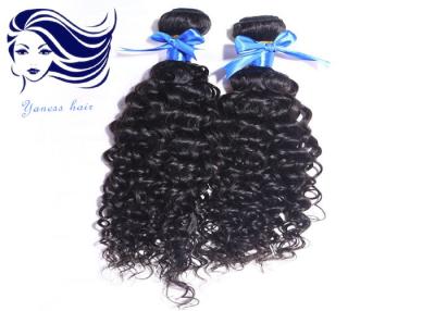 China Cabelo encaracolado malaio preto natural do Weave do cabelo humano de Remy do Virgin à venda