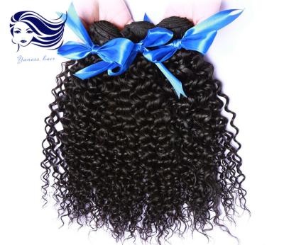 China Unprocessed Virgin Malaysian Hair Weave Kinky Curly Double Drawn for sale