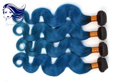 China Maagdelijk Braziliaans van het Haar Mooi Ombre van de Lichaamsgolf de Kleuren Kort Haar 1B/Blauw Te koop