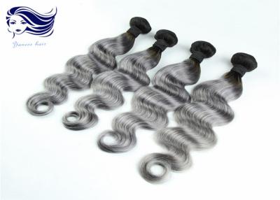 China Ombre gris coloreó el pelo brasileño de la onda del cuerpo de las extensiones del cabello humano en venta