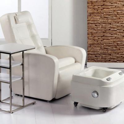 China Latest Foot Body Massage Sofa Chair PVC Leather Pedicure Chair With Foot Bath for sale