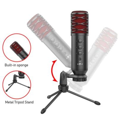 China Professional Handheld Microphone Studio Recording USB Metal Casting Condenser Microphone For Karaoke Podcast Youtube TIKTOK for sale