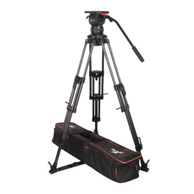 China Professional Jiepai V18 pro video camera factory broadcast heavy duty video camera tripod with 100mm liquid bowl head for sale