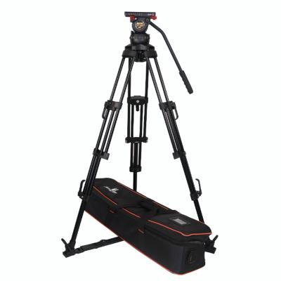 China Professional Jiepai V12 pro video camera factory broadcast heavy duty video camera tripod with 100mm liquid bowl head for sale