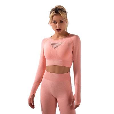 China Sports Fitness Breathable Yoga Suit Women Two Piece Seamless Yoga Set for sale