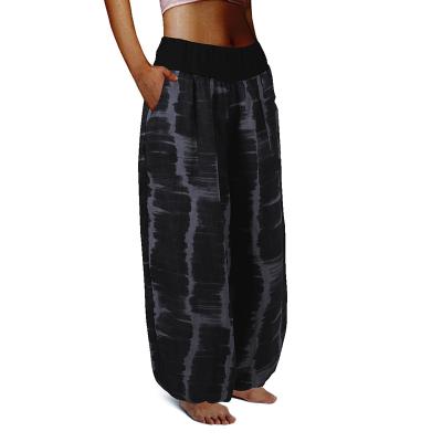 China Viable Women's Comfy Boho Pants Tie Dyed Palazzo Loose Yoga Pants Hippie Pajama Pants for sale