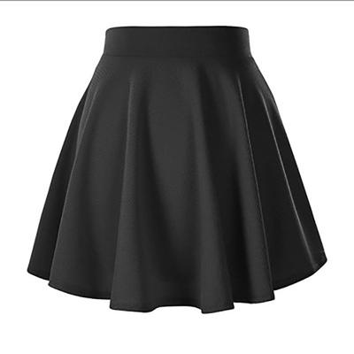 China Mini Skater Skirts Elastic Sport Breathable Basic Soft Stretch Flared Casual Skirt for sale