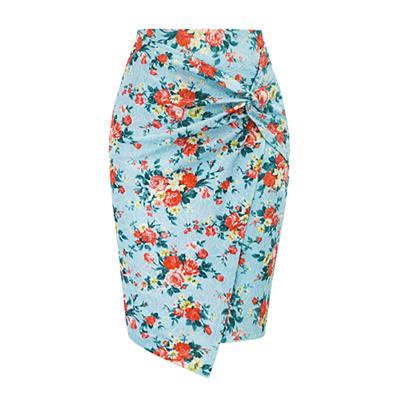 China Sustainable Wear To Work Printed Pencil Skirts High Elastic Waist Casual Skirt For Women for sale