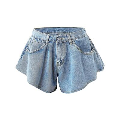 China Women Breathable Denim Shorts Casual Fringed Short Jeans High Waist Distressed Hot Pants for sale