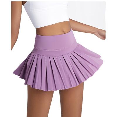 China Breathable Women Mini Short Skirt White Pleated Breathable Outdoor Sports Fitness Running for sale