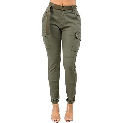 China High Waist Sustainable Women Cargo Tracker Slim Fit Pocket Camouflage Casual Pants For Women for sale