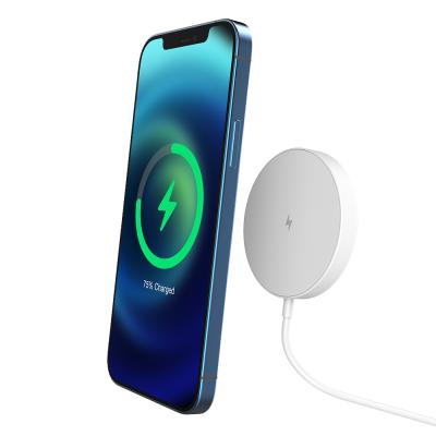 China Original Custom Luminous Logo Qi Magnetic Ultra Thin Fast Charging Wireless Charger For iPhone 13 Pro Max for sale