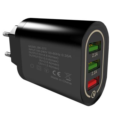 China 5V3A USA USB Wall Charger 5V3A USA Quick Charging 3.0 USB Wall Charger 3.0 Left Fast Charging Portable Fast Adapter EU UK QC3.0 for sale