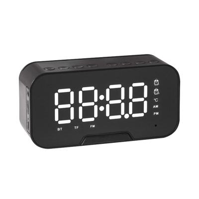 China HOME THEATER Popular Wireless Bluetooth Speaker Alarm Clock Music Player FM Radio Temperature TF Card Multifunctional Bass Speaker Audio System for sale