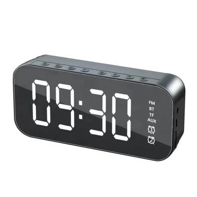 China Phone Function Portable Mini Alarm Clock Bluetooth Custom Logo Speaker Wireless Speakers With Clock for sale