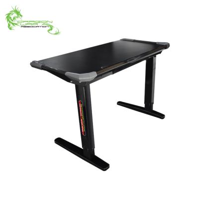 China PC Desk Factory Custom Logo Multi Functional Height Adjustable Sit Stand Desktop Computer Gaming Desk for sale