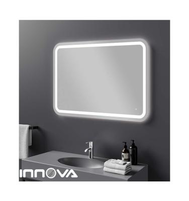 China Modern Enlargement And Fashion Frameless Smart Bathroom Led Mirror Illuminated Fog Light Mirror for sale