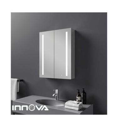 China Hotel and Home Rectangular LED Cabinet Vanity Mirror Bathroom Mirror Magnifying Anti-fog Cabinet for sale