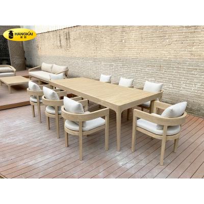 China Modern Modern Teak Wood Patio Furniture Dining Set Outdoor Garden Furniture With Table for sale