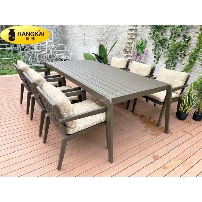 China Modern Factory Luxury Hotel Villa Resort Project 6 8 12 Seat Outdoor Dining Table And Chair Set for sale