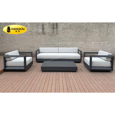 China Modern Rustic Outdoor Aluminum Hotel Patio Furniture Patio Set Outdoor Villa Garden Sofa Garden Sofa for sale