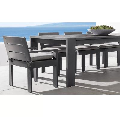 China Modern Cheap Garden Furniture Sets Outdoor Aluminum Dining Table And Chairs Set for sale