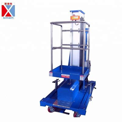 China Portable Vertical Aluminum Window Cleaning Small Scale Man Lift for sale