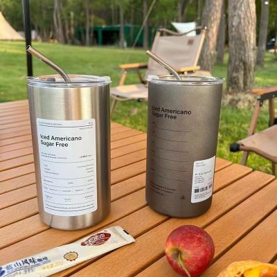 China Hot Sale 10/20oz 304 Stainless Steel Cup Coffee Mug PORTABLE Straw Cup Customization Design Water Bottle for sale