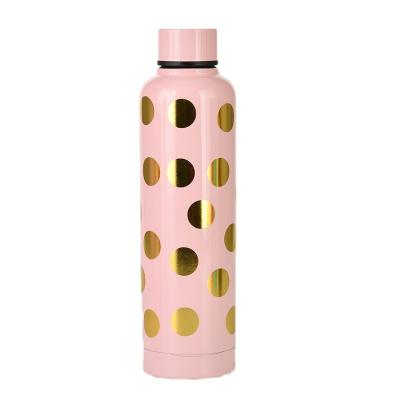 China PORTABLE Creative Dotted Design 16oz Vacuum Insulated Cup Stainless Steel Cup Wholesale Vacuum Flask for sale