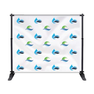 China Stable 8' WIDTH and 8' Tall Telescopic Banner Stand Stage and Repeating Backdrop Adjustable for sale