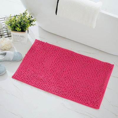 China Noodle Mat Quick Dry Machine Washable Chenille Non-Slip Water Absorbent Bath Mat Super Absorbent Water Absorbent Bath Mat for sale