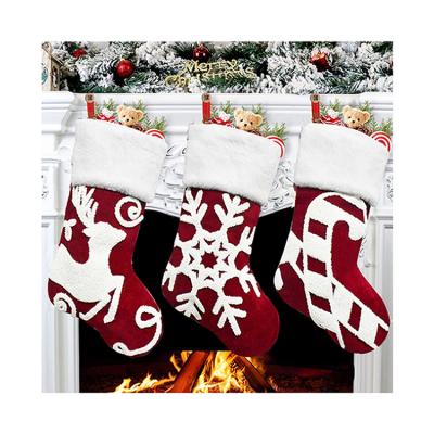 China Flannel Factory Price Mini Traditional Cheap Sublimation Christmas Custom Stocking Large Product 2021 for sale