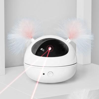 China Cat Laser Toy Interactive Viable Cat Toy Infrared Laser Stick Feather Cat Toy Electric Automatic for sale