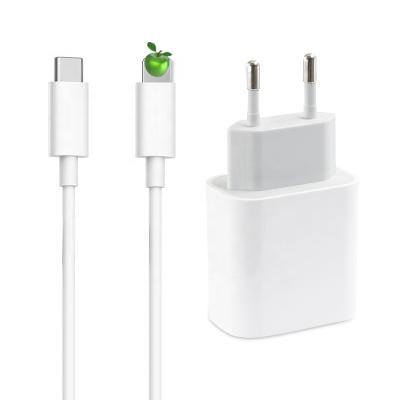 China Original OEM PD 3.0 18W PD PD 18W 20W USB-C Power Adapter Fast Charger+Cable For Apple12 Pro Phone Quick Charger for sale