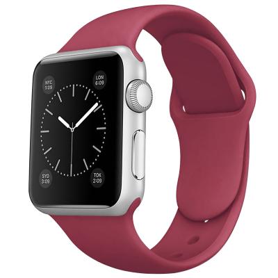 China 2021 Hot Selling Silicone Rubber Smart Watch Rubber Band For Apple Watch for sale