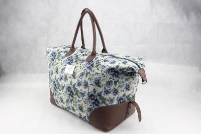 China Canvas & Leather Ladies Canvas Travel Bag Recyclable OEM / ODM Available for sale