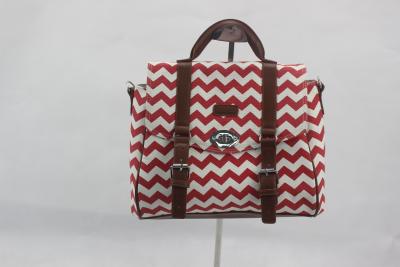 China Portable Red Custom Made Canvas Bags With Outside Button Inner Pocket for sale