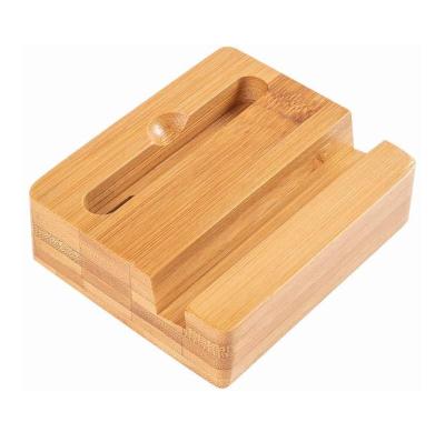 China PORTABLE Eco-friendly Wooden Cell Phone Stand With Sound Amplifier , Natural Bamboo Wooden Cell Phone Desk Stand for sale