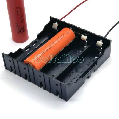 China ABS Beilamoo Four Series 18650 Cell Box With Wire Leads 14.8V DC Voltage Battery Holder BLM 1865 Battery Case for sale