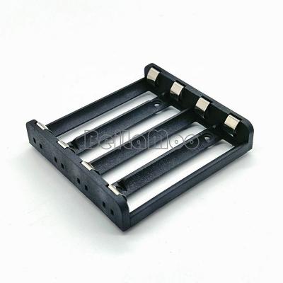 China Nylon+30%GF Four 18650 Cell Case Box With PC Pins Battery Holder 18650X4 Cell Box for sale