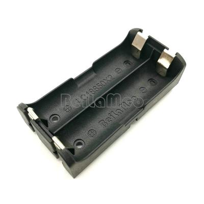 China Nylon+30% GF Resin Two Extended 18650 Li-ion Battery Box With PC Pins 18650 Battery Holder for sale